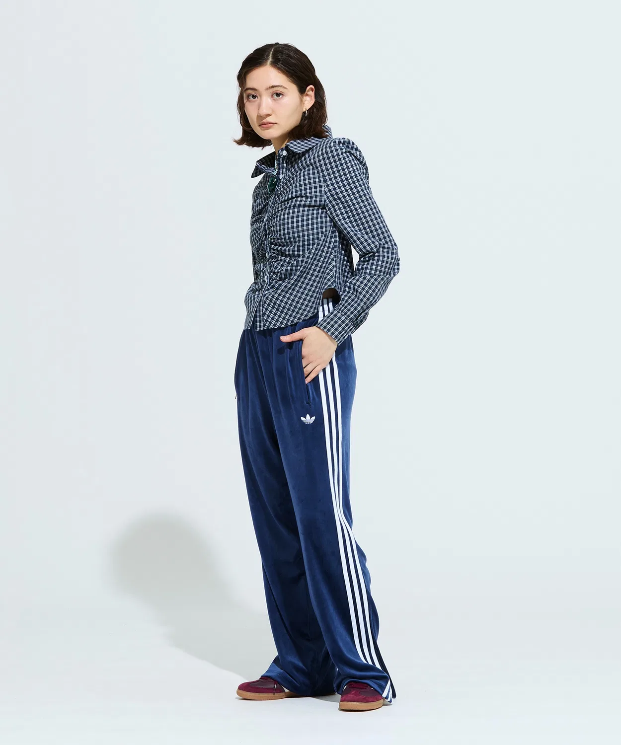 Мужские спортивные брюки из велюра Firebird Track Pants Adidas Originals, Blue — фото 2
