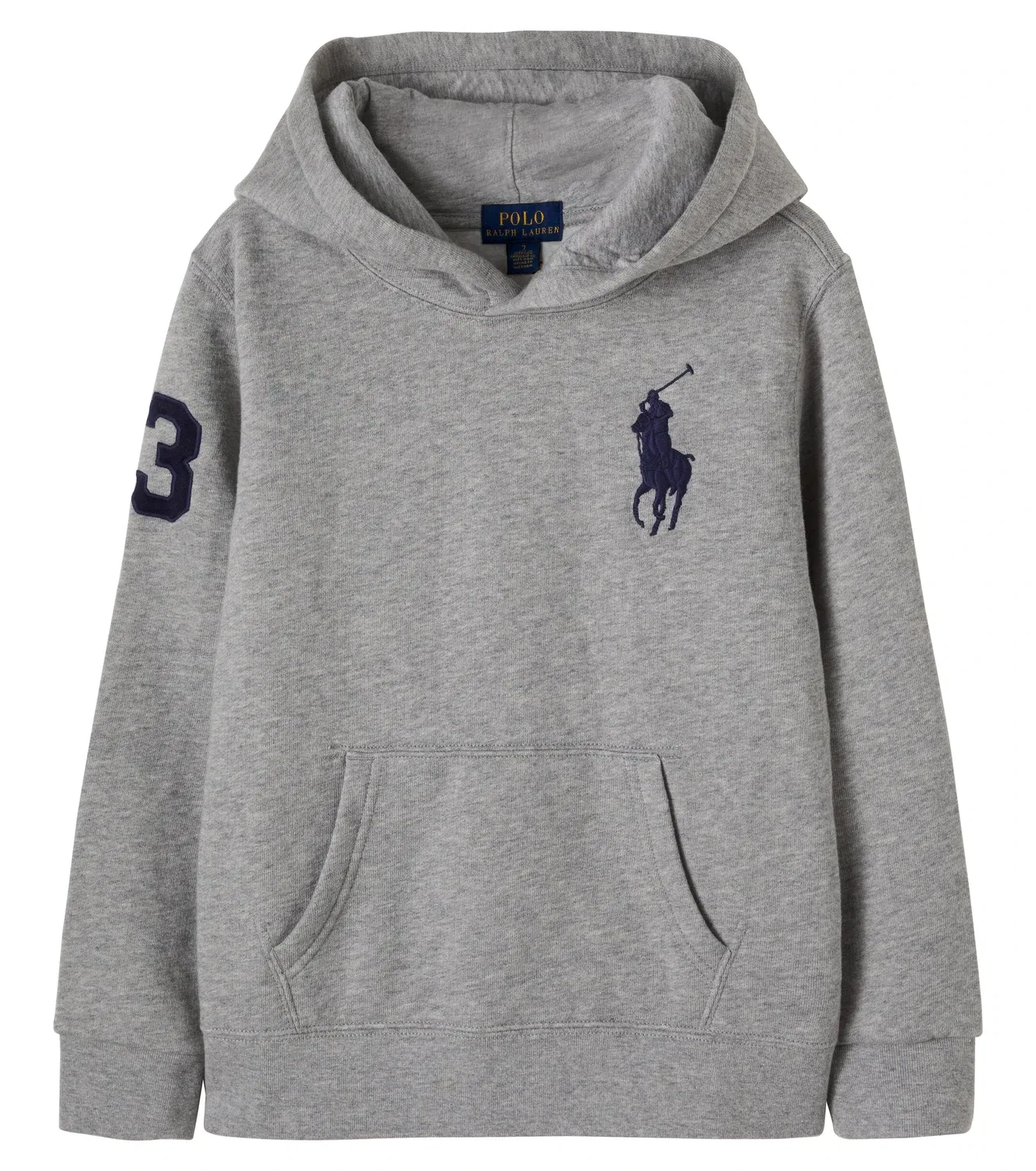 Свитшот с капюшоном Polo Ralph Lauren Kids, серый