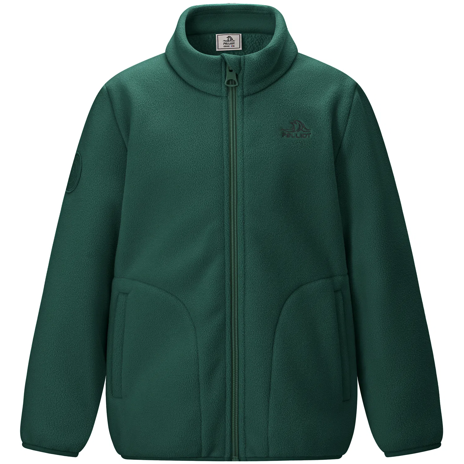Детская куртка из флиса с воротником-стойкой PELLIOT, Deep Sea Green