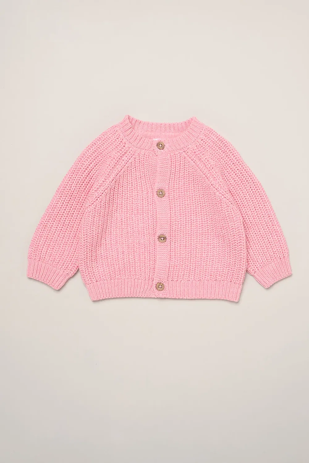 Детский вязаный кардиган с вышивкой Little Love Rock A Bye Baby, Pink — фото 2