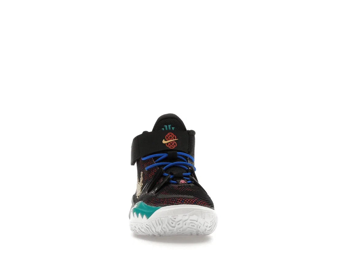Детские кроссовки для мальчиков с пеной Nike Kyrie 7, Black/Spirit Teal/Hyper Pink/Metallic Gold — фото 2