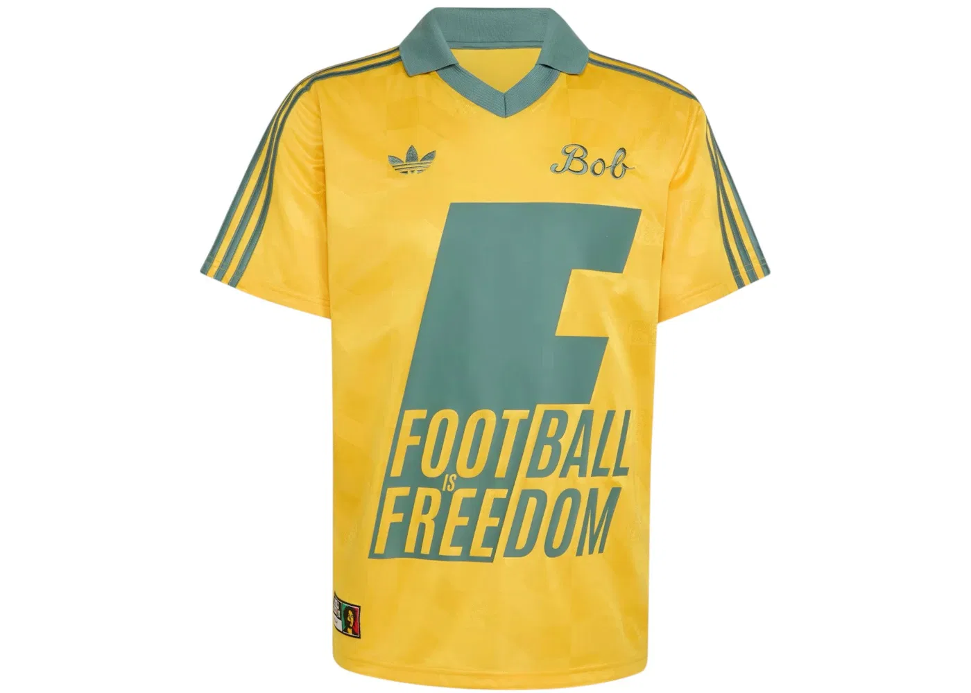 Мужская футболка с принтом Bob Marley Jersey Adidas, Bold Gold