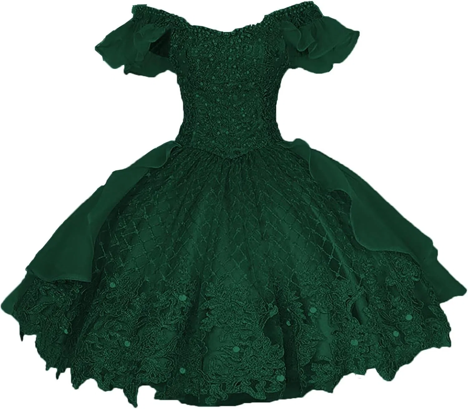 Женское коктейльное платье с пайетками и кружевом, Emerald Green