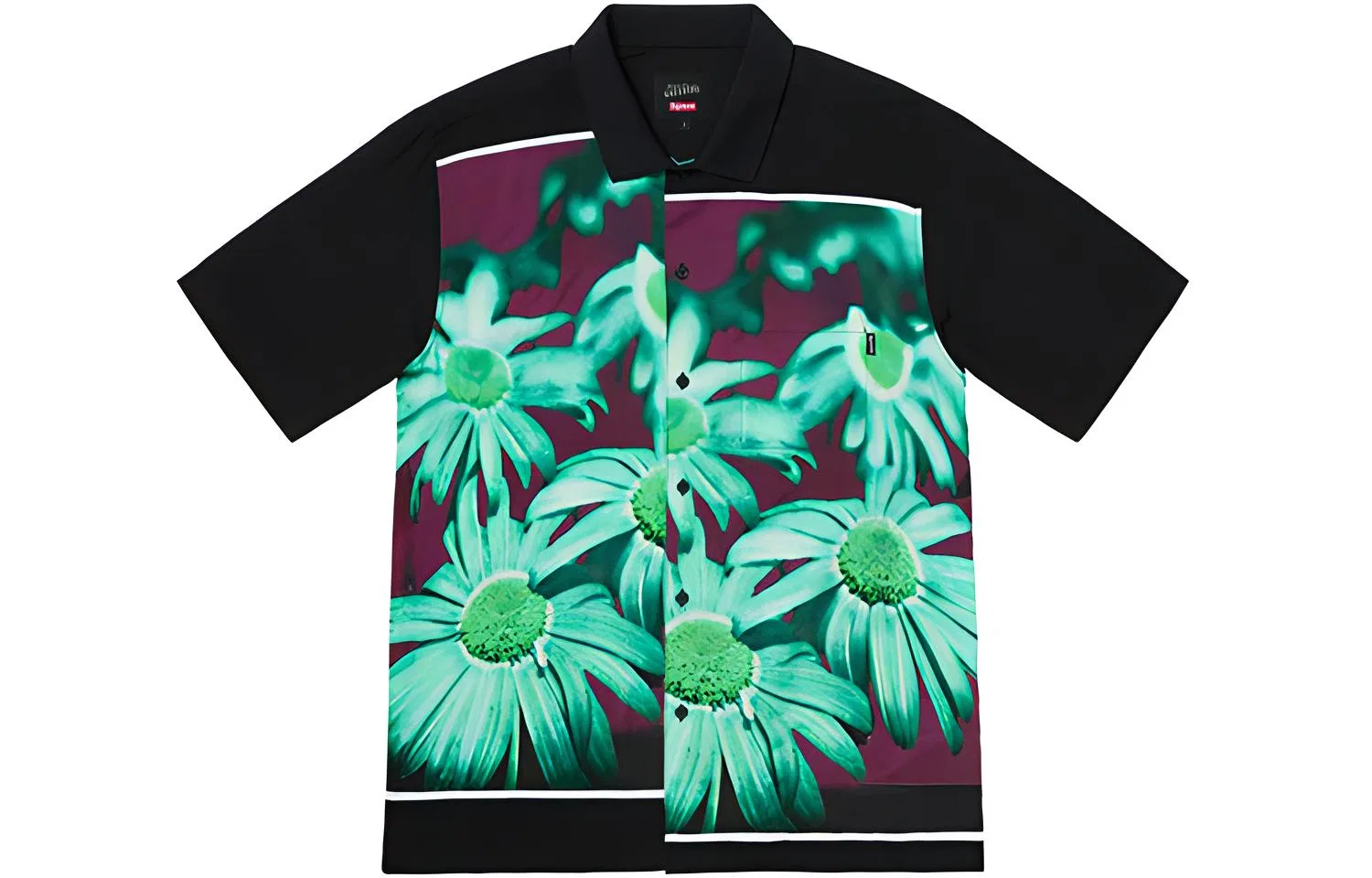 Мужская рубашка с принтом Flower Power Jean Paul Gaultier Supreme, Черный
