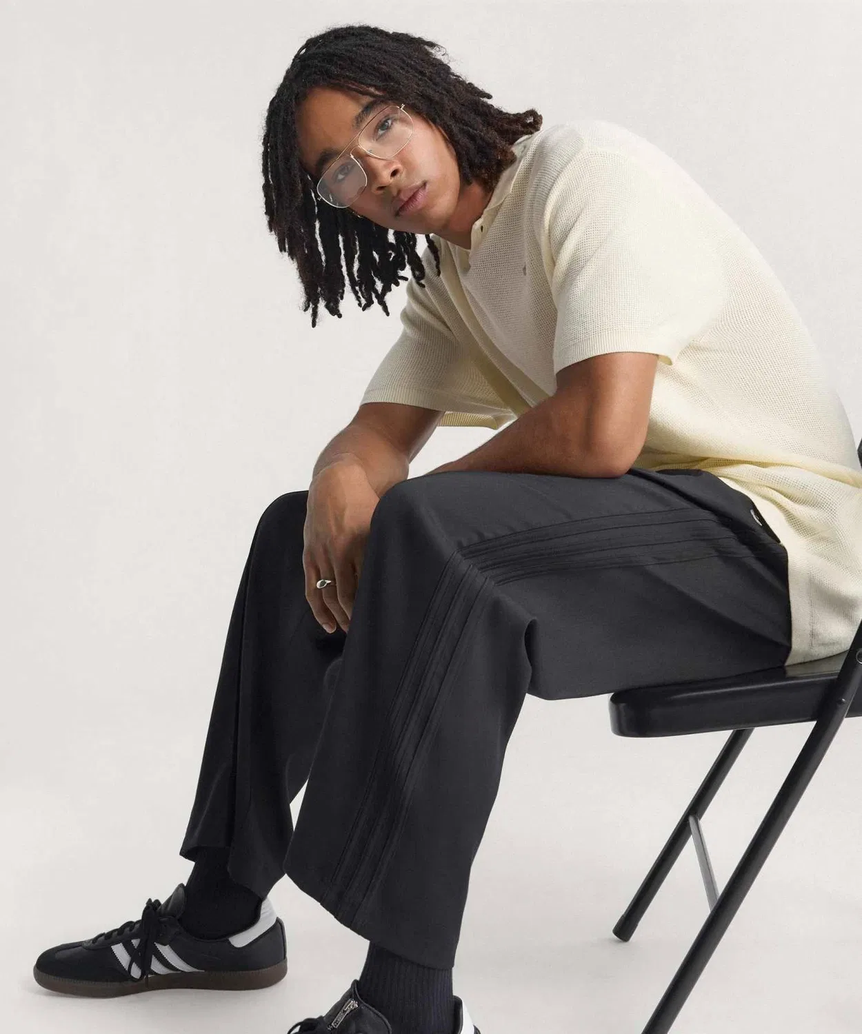 Мужская хлопковая поло с коротким рукавом Adidas Originals, Белый — фото 4