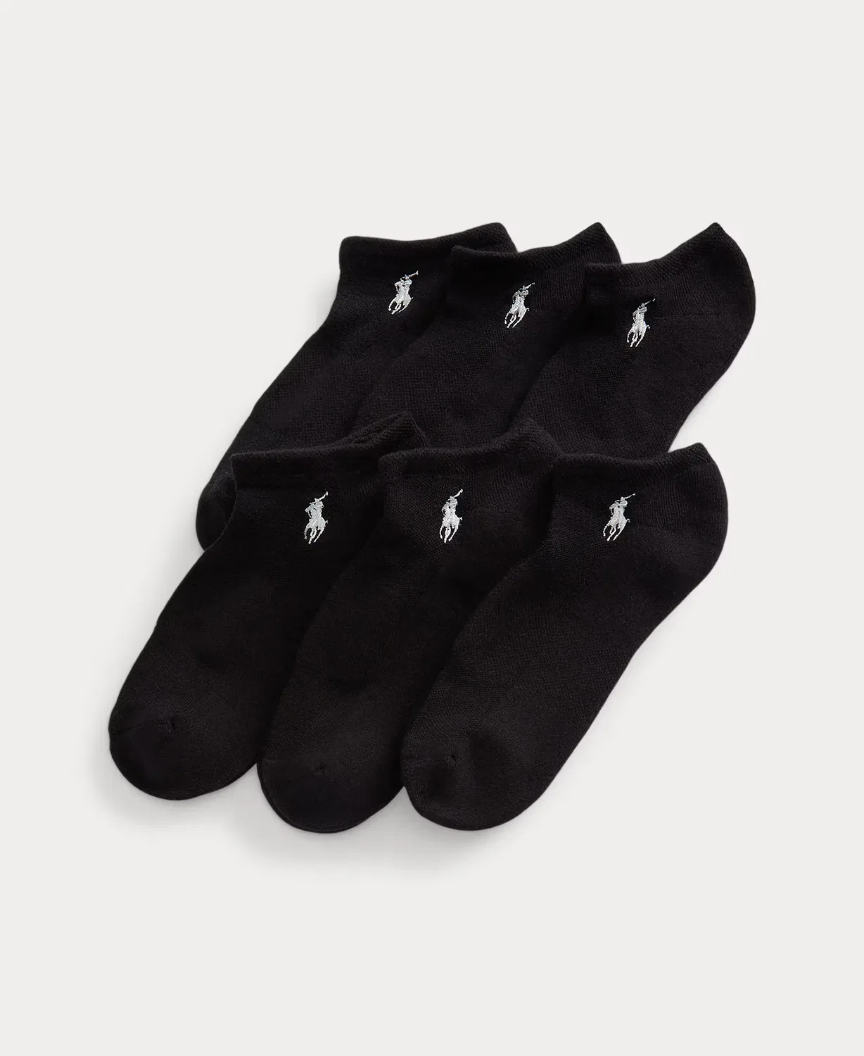 Женские носки короткие с вышивкой лошади Polo Ralph Lauren, Negro