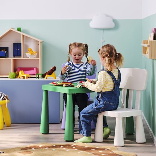 Детский стол IKEA MAMMUT, 77х55 см, зеленый — фото 2