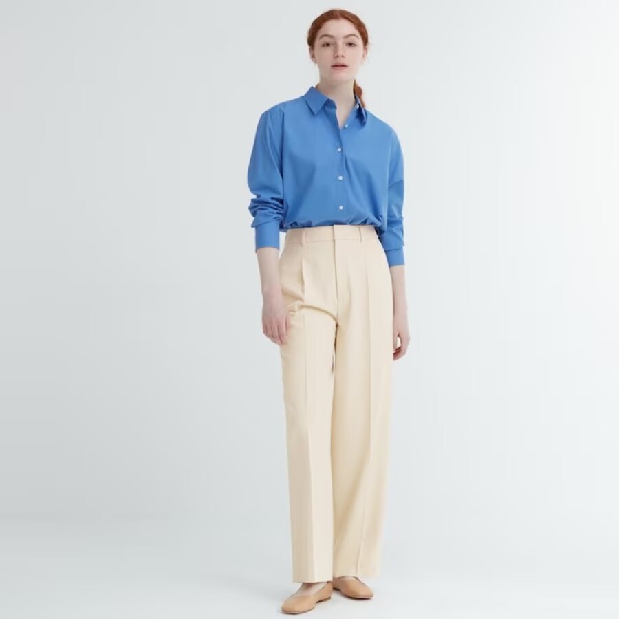 

Брюки Uniqlo Pleated, светло-бежевый