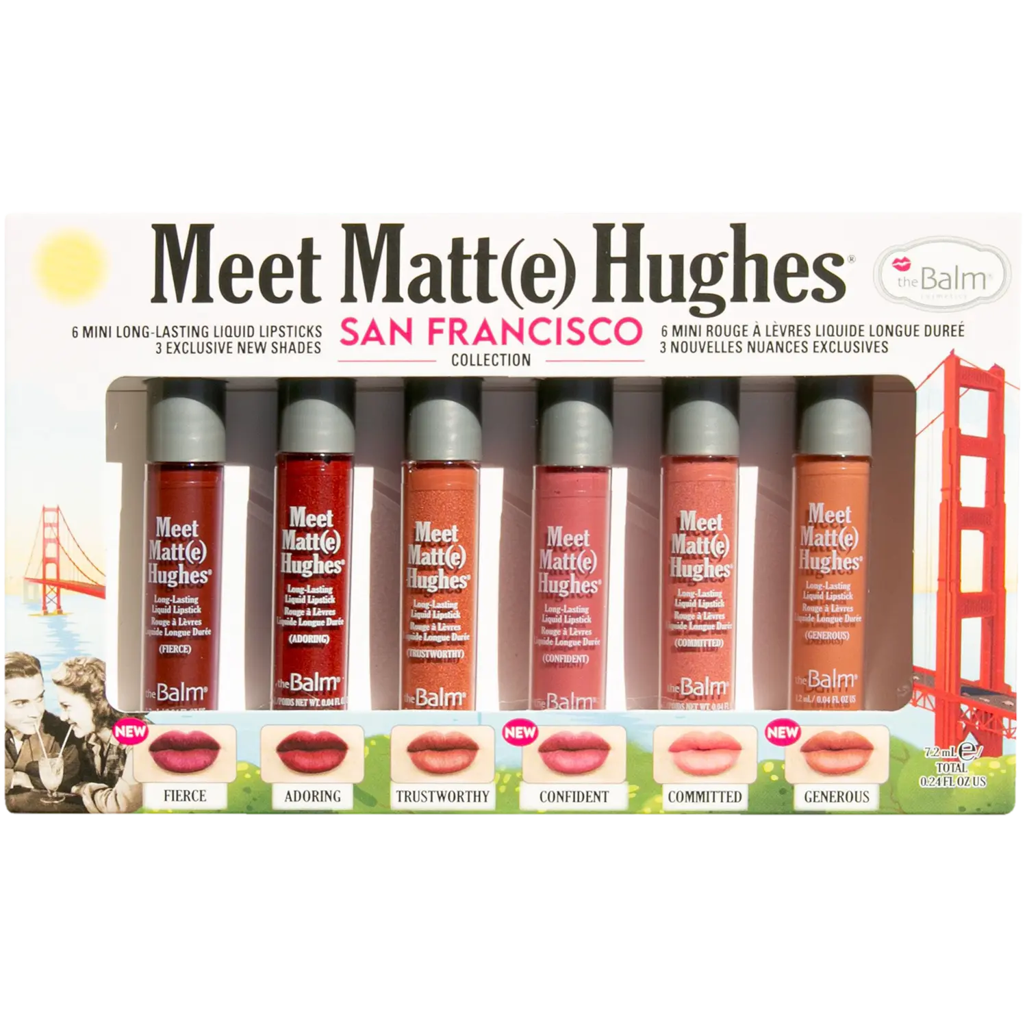 

The Balm Meet Matt(e) Hughes Набор San Francisco: мини-жидкая помада, 6x1,2 мл