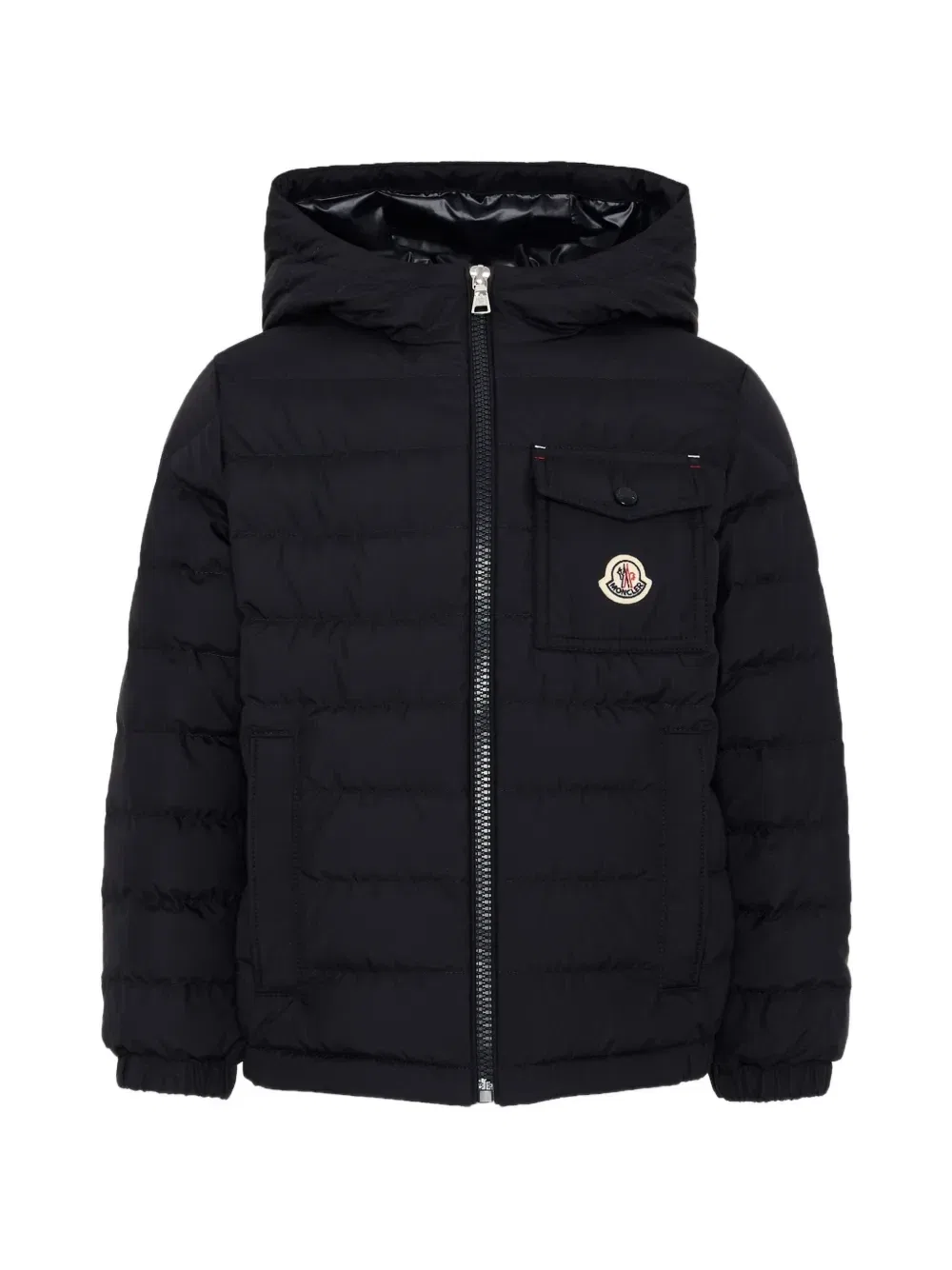 Куртка с капюшоном стеганая Moncler Enfant, синий
