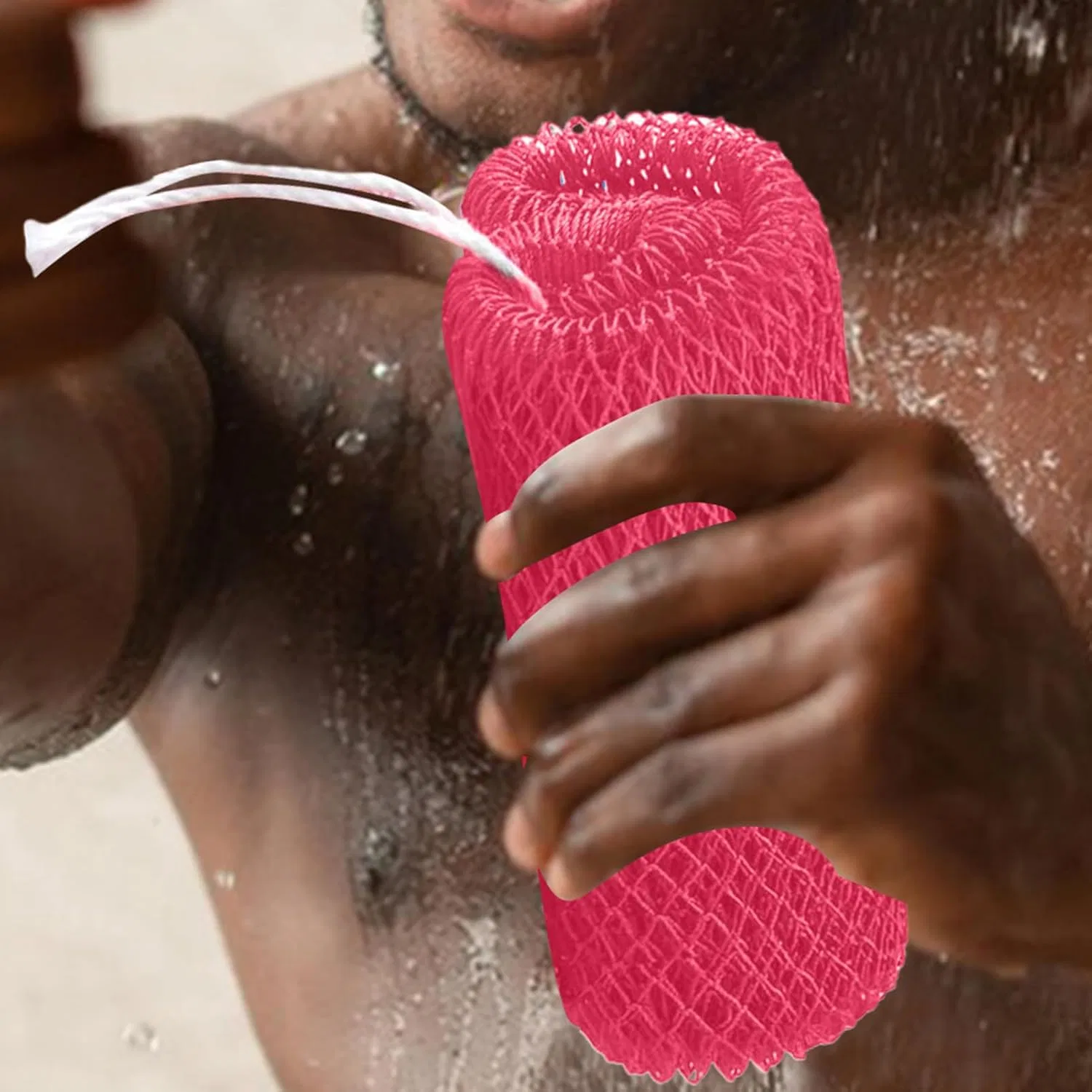 Скраб-сетка для тела, African Net, Nylon, 70 г, 35x60 см, Wassermelone Generisch — фото 2