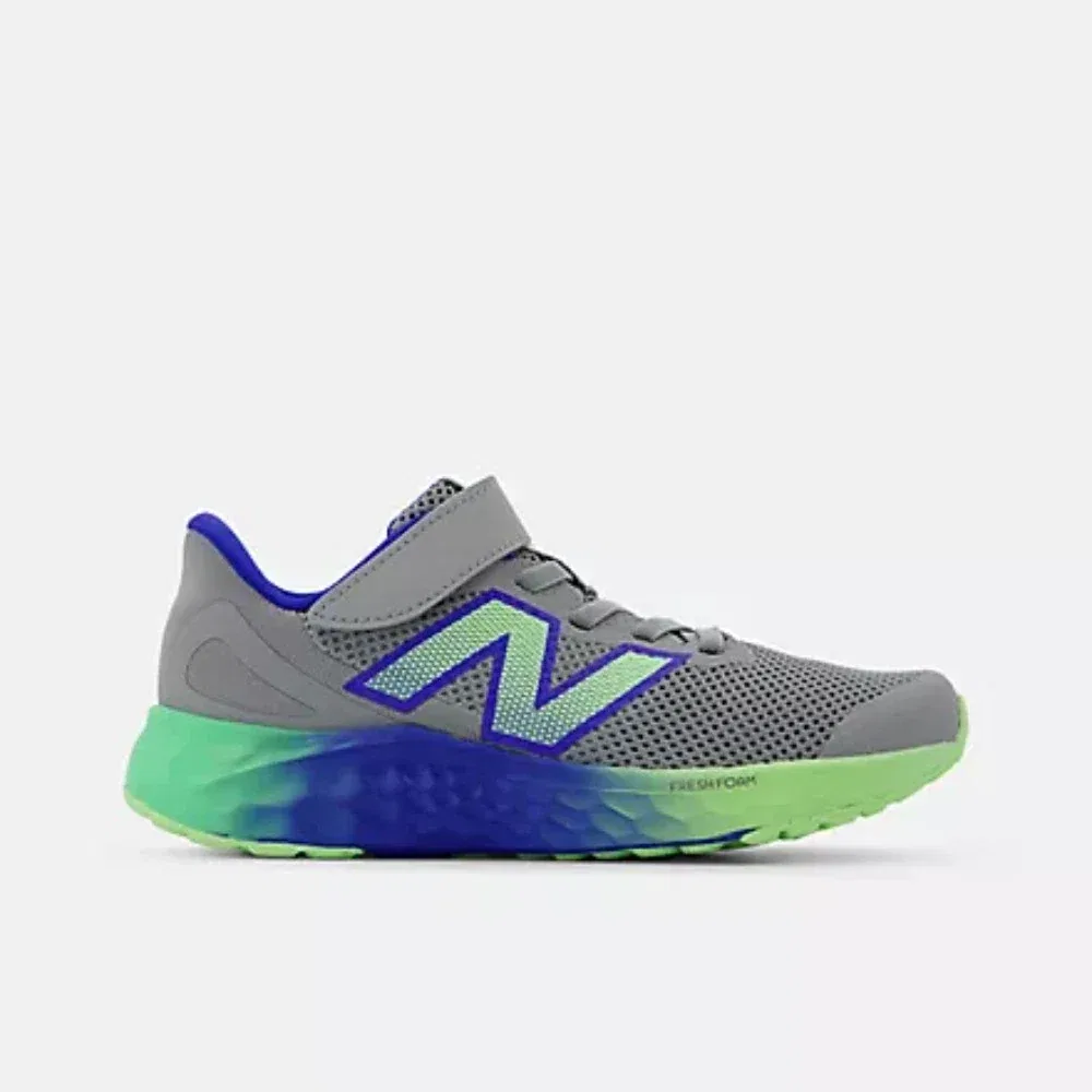 Детские кроссовки для мальчиков беговые Fresh Foam Arishi V4 New Balance, Slate, серый — фото 2