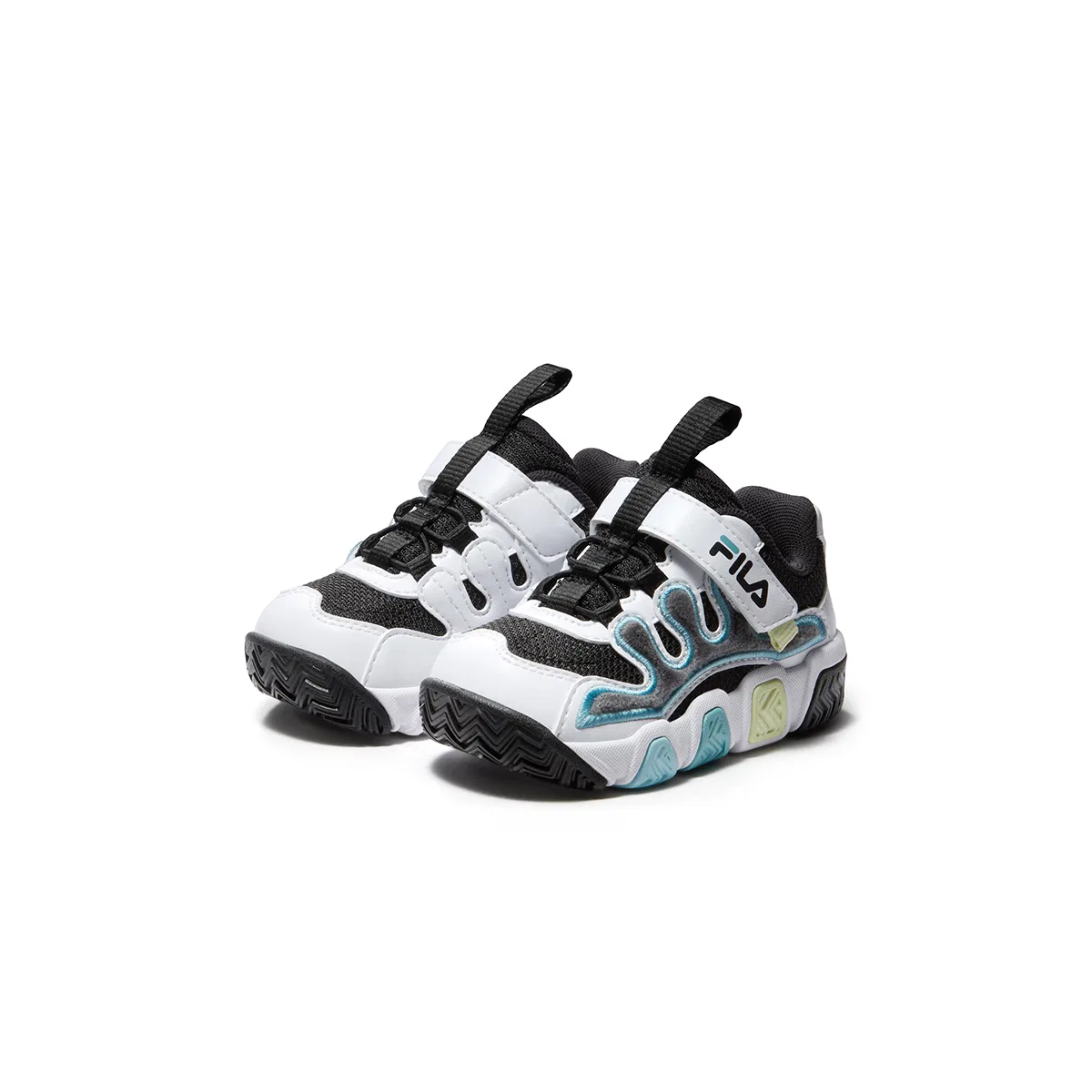 Детские баскетбольные кроссовки с принтом FILA KIDS, Black/FILA White — фото 4