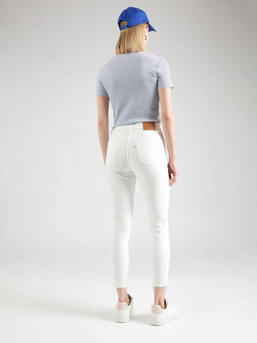 Джинсы LEVI'S Slim fit '721 High Rise Skinny' белого цвета — фото 3