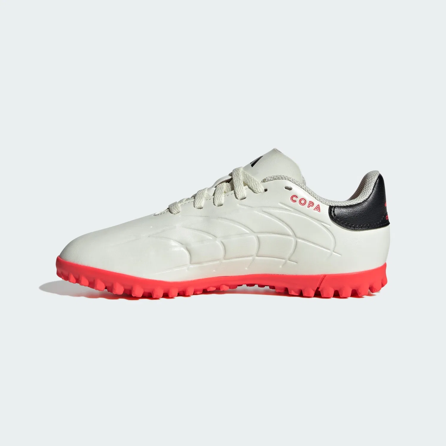 Детские бутсы для мальчиков с искусственной кожи Copa Pure 2.4 Adidas, Ivory Core Black Solar Red — фото 2