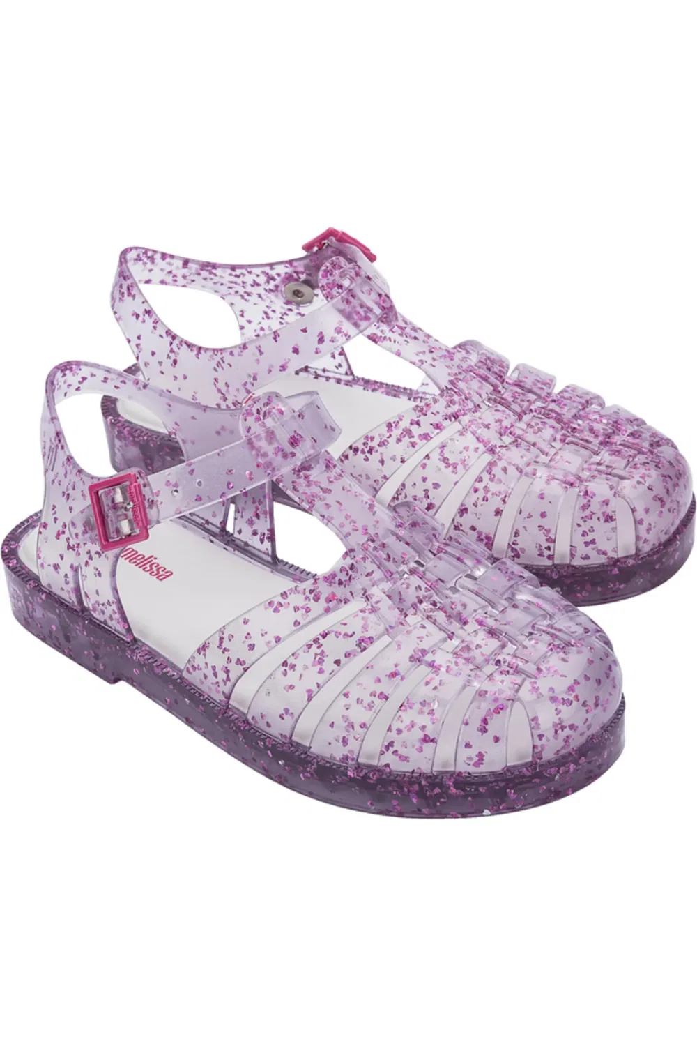 Сандалии детские с блестками Possession Mini Melissa, Glitter Purple Clear