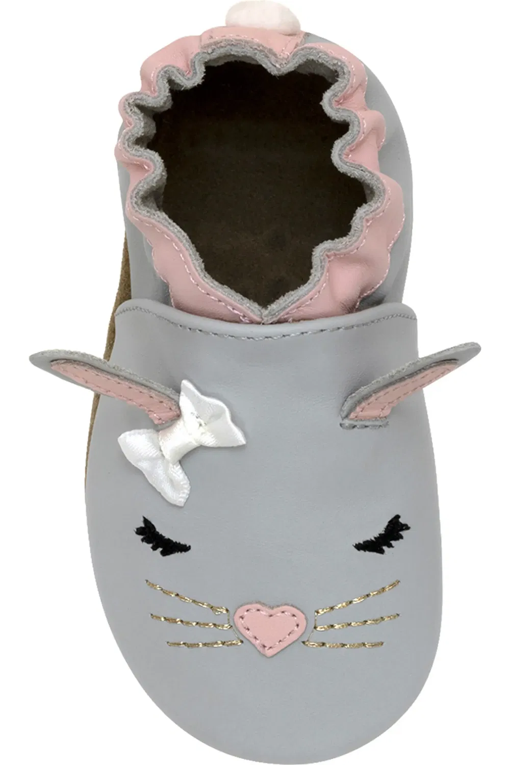 Ползунки детские с кроличьими ушками Heart Bunny Robeez, Charcoal — фото 4