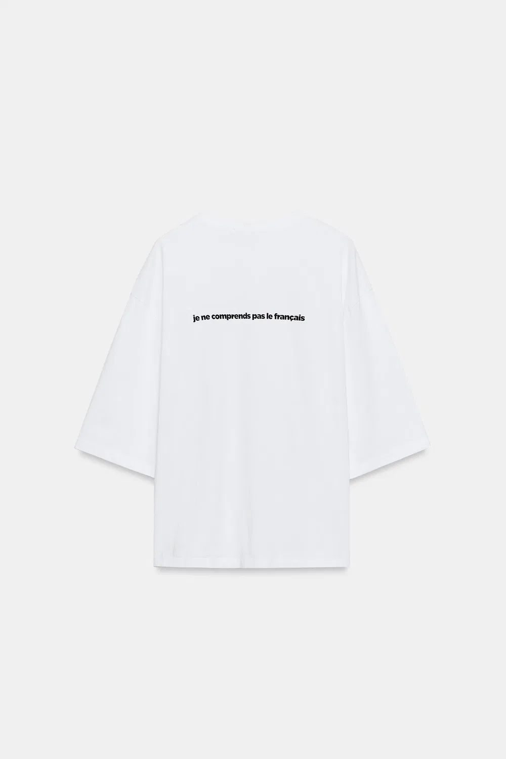 Футболка с лозунгом ZARA, Oyster-white — фото 3