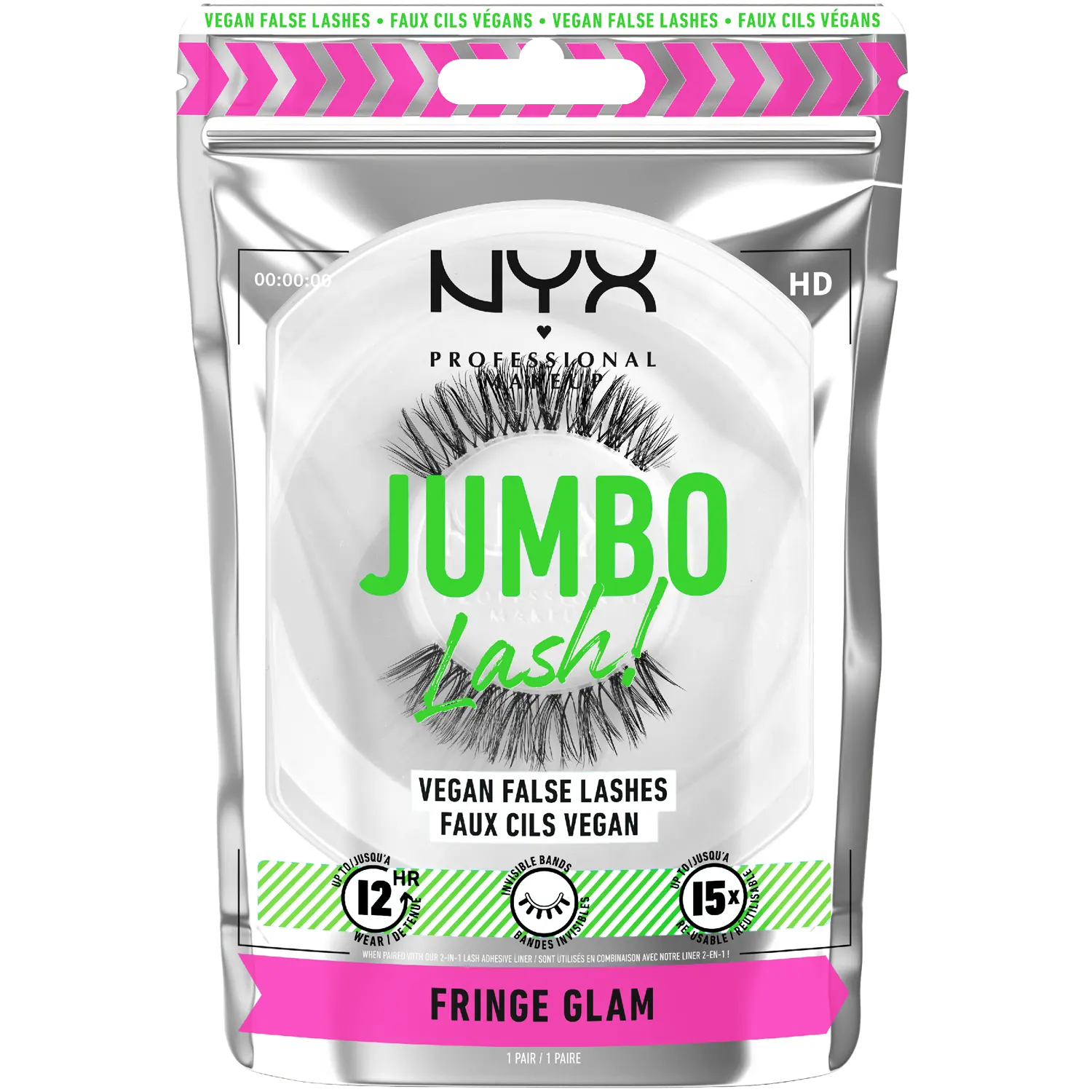 

NYX Professional Makeup Jumbo Lashes Fringe Glam накладные ресницы, 1 упаковка