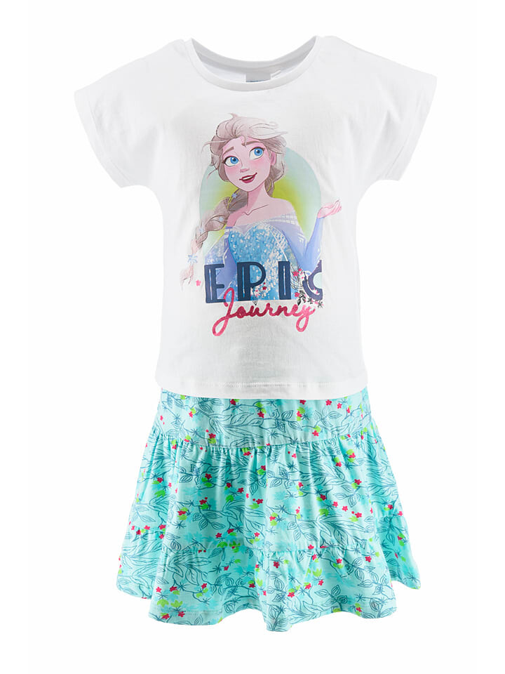 

Футболка Disney Frozen 2tlg Outfit Frozen, цвет weiß/blau