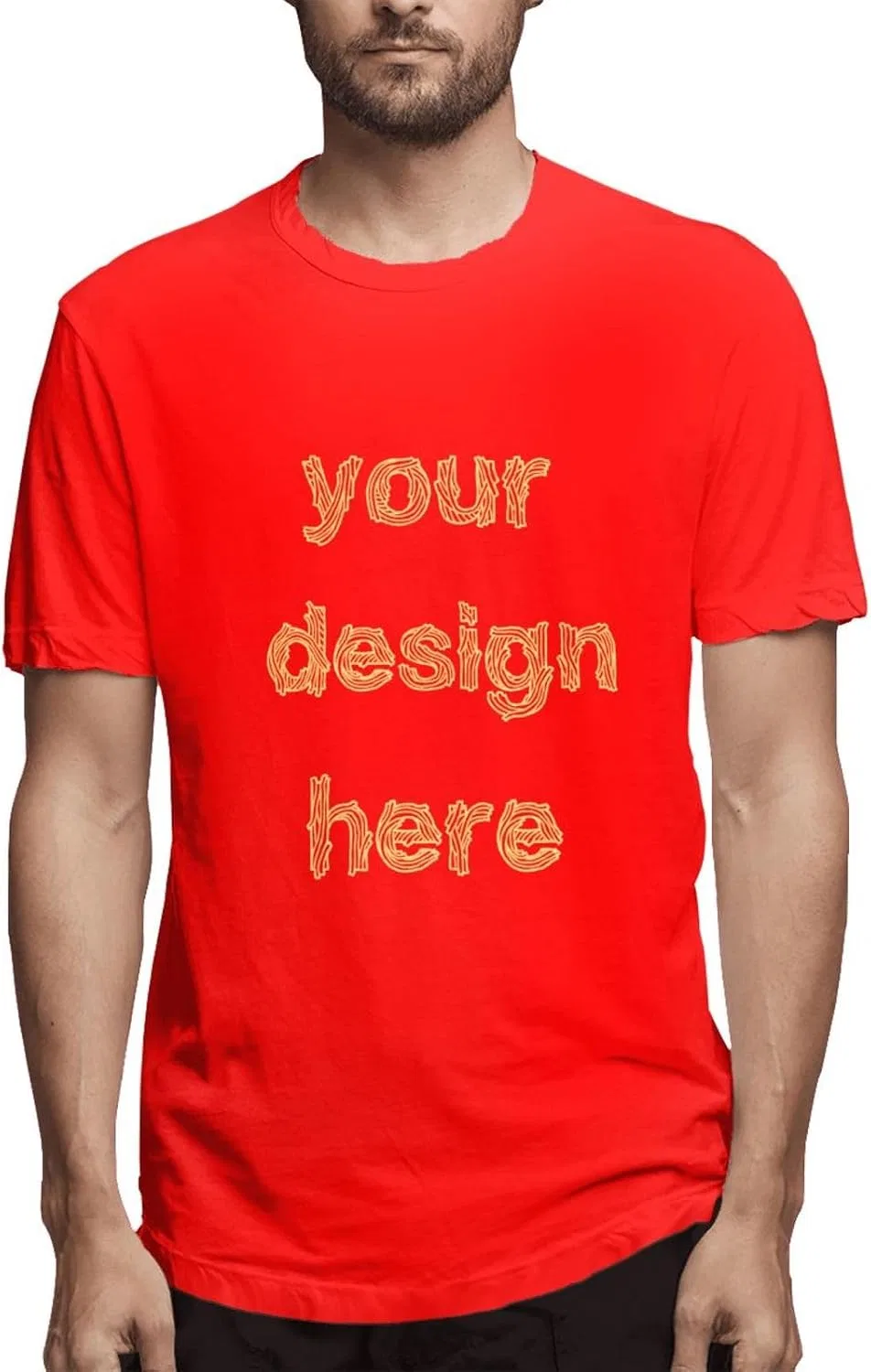 Мужская приталенная футболка с клетчатым узором Custom Shirts, Red — фото 4
