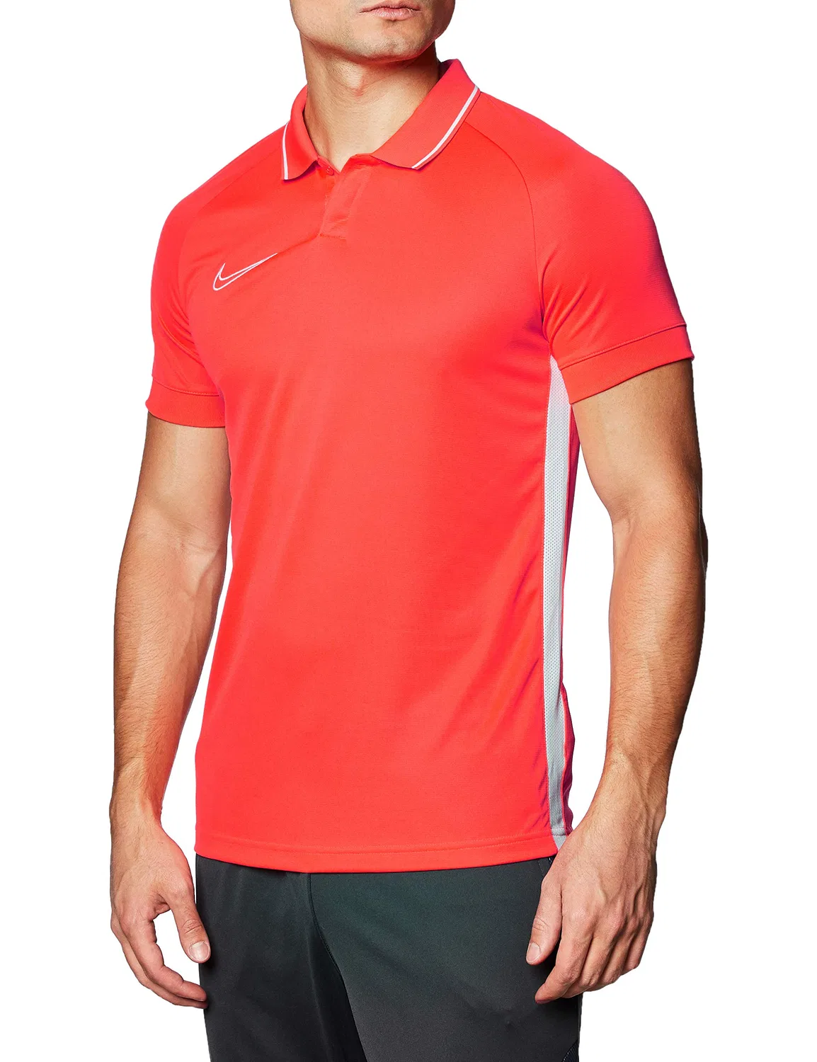 Мужская футболка поло с принтом Academy19 Polo Ss NIKE, Bright Crimson Bright Crimson White