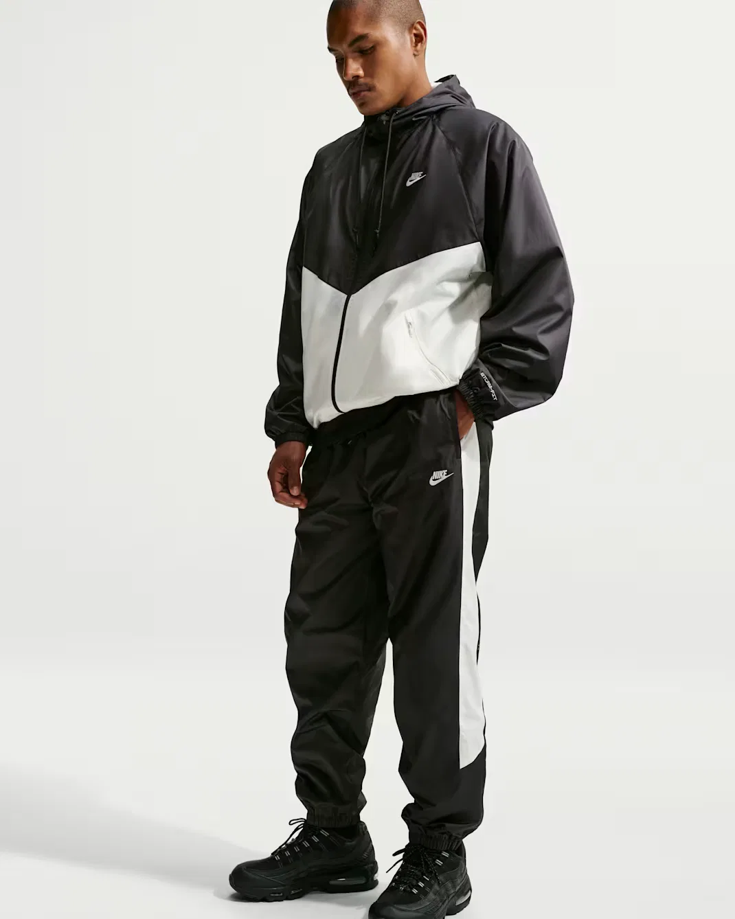 Мужские брюки на подкладке Nike Windrunner, Black/Sail/Sail — фото 4