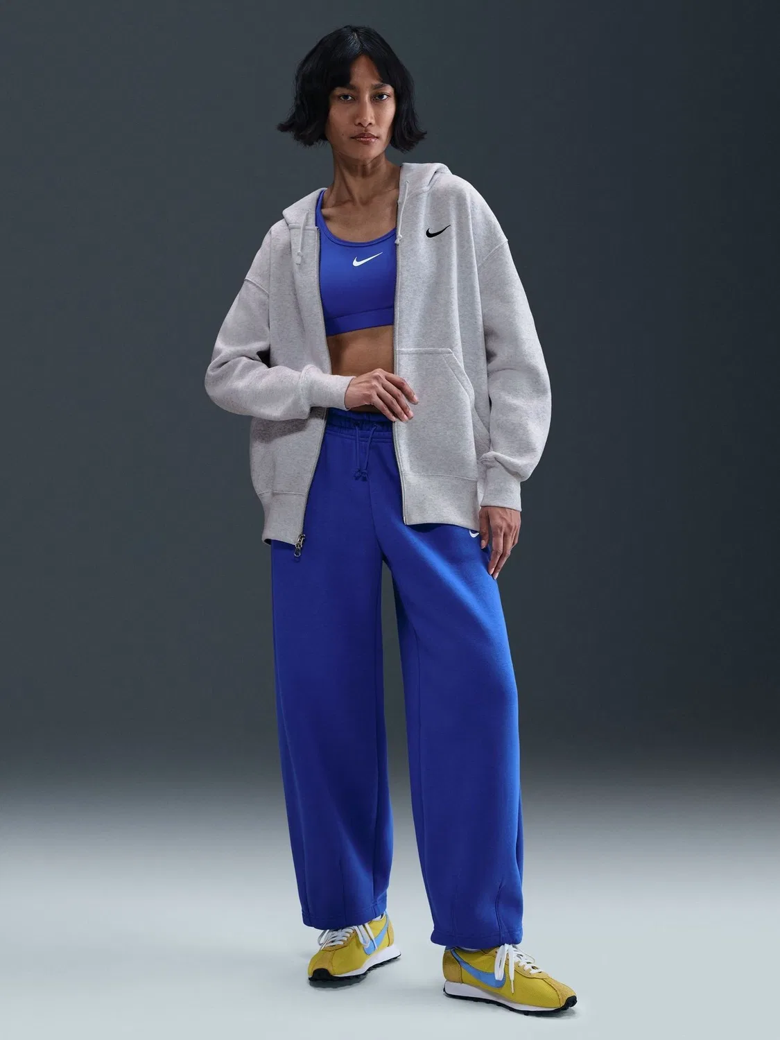 Худи Nike Phoenix Oversized Fleece, серый