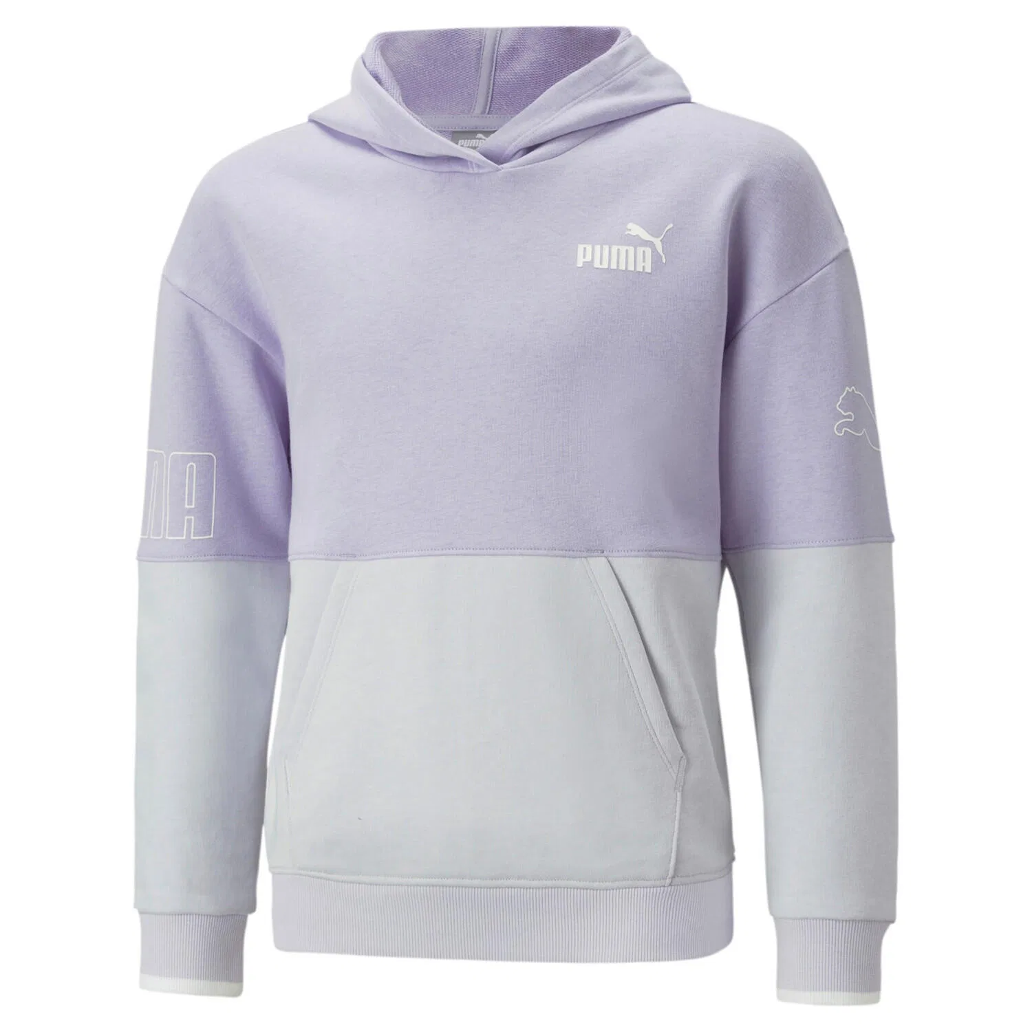 Детское худи Puma Power Colorblock Hoodie TR G, Королевский Пурпурный