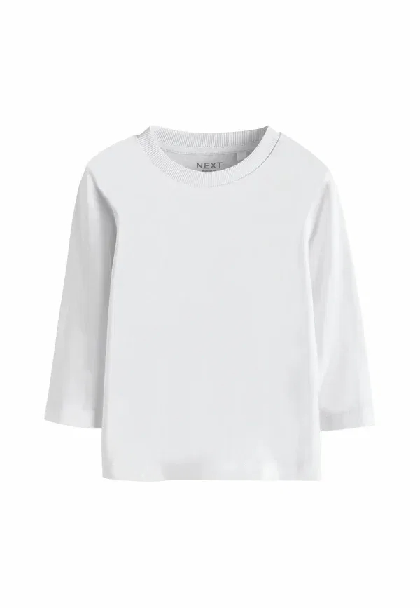 Футболка с длинным рукавом 100% хлопок Long sleeve fit 2 pack Next, white, белый — фото 2