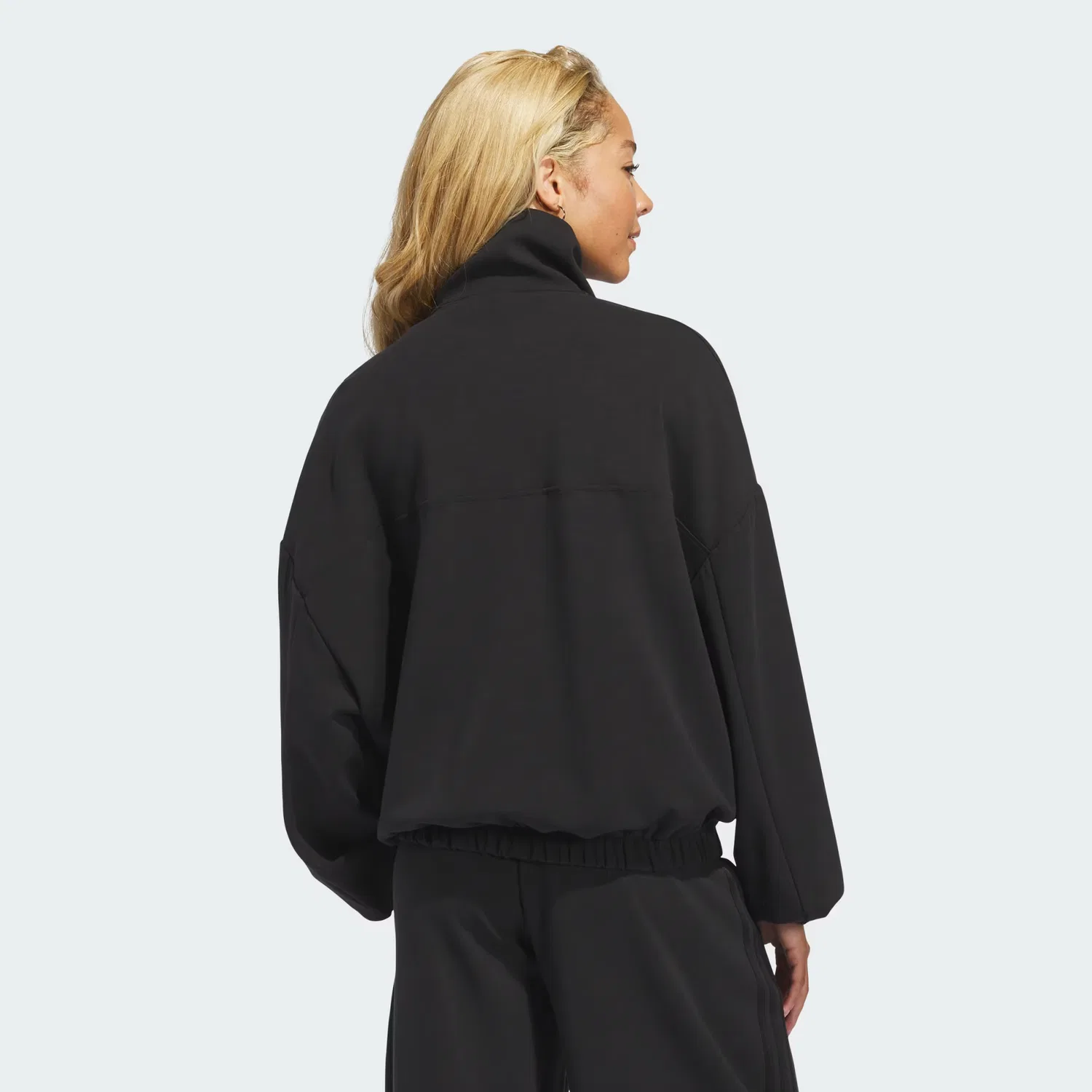 Женская толстовка на молнии оверсайз Full Zip Adidas Originals, черный — фото 2