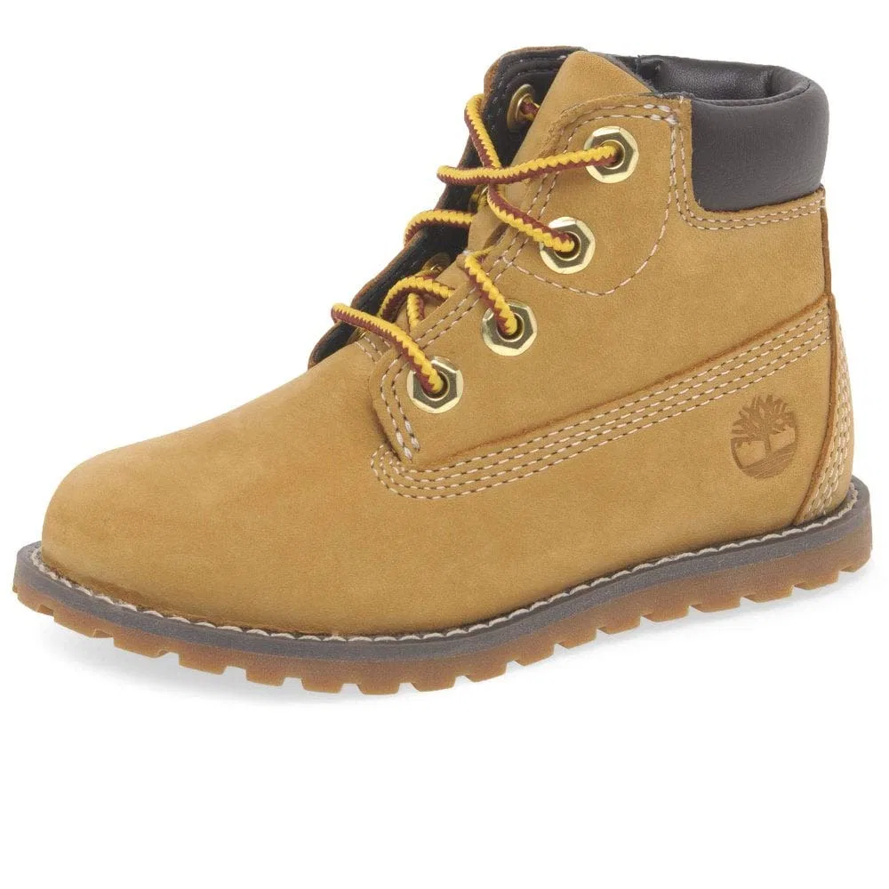 Детские ботинки для мальчиков с молнией Pokey Pine 6 in Zip Timberland, Yellow Wheat 231