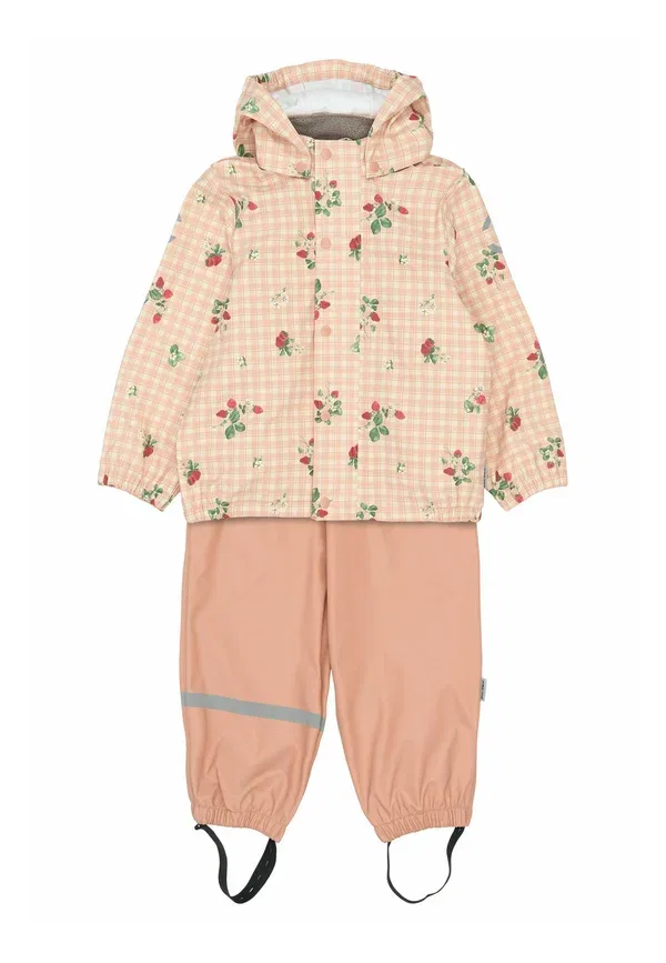 Дождевик с принтом Rain set aop w. susp/104, Mikk-line, Strawberry AOP