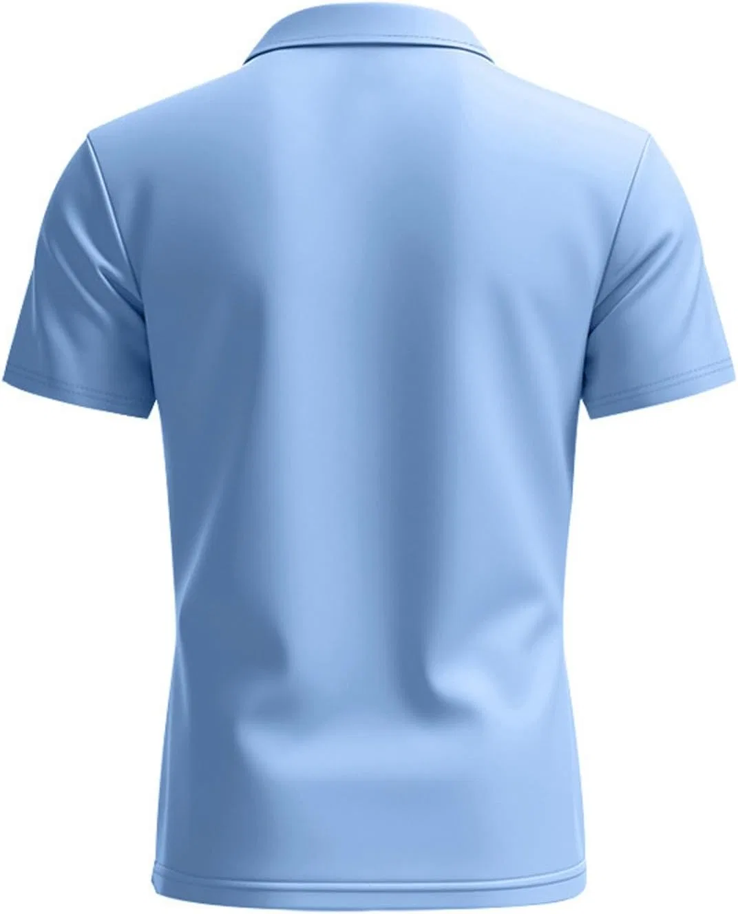 Мужская футболка с отложным воротником Generic, Light Blue — фото 4
