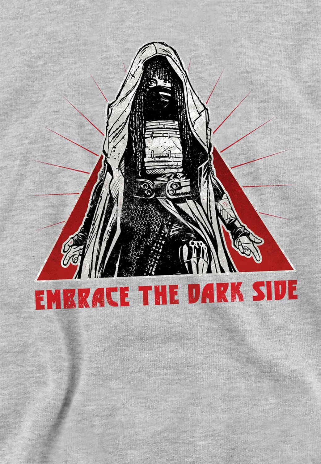 Детский худи с принтом Star Wars The Acolyte Embrace the Dark Side of the Force Disney, Grey — фото 2