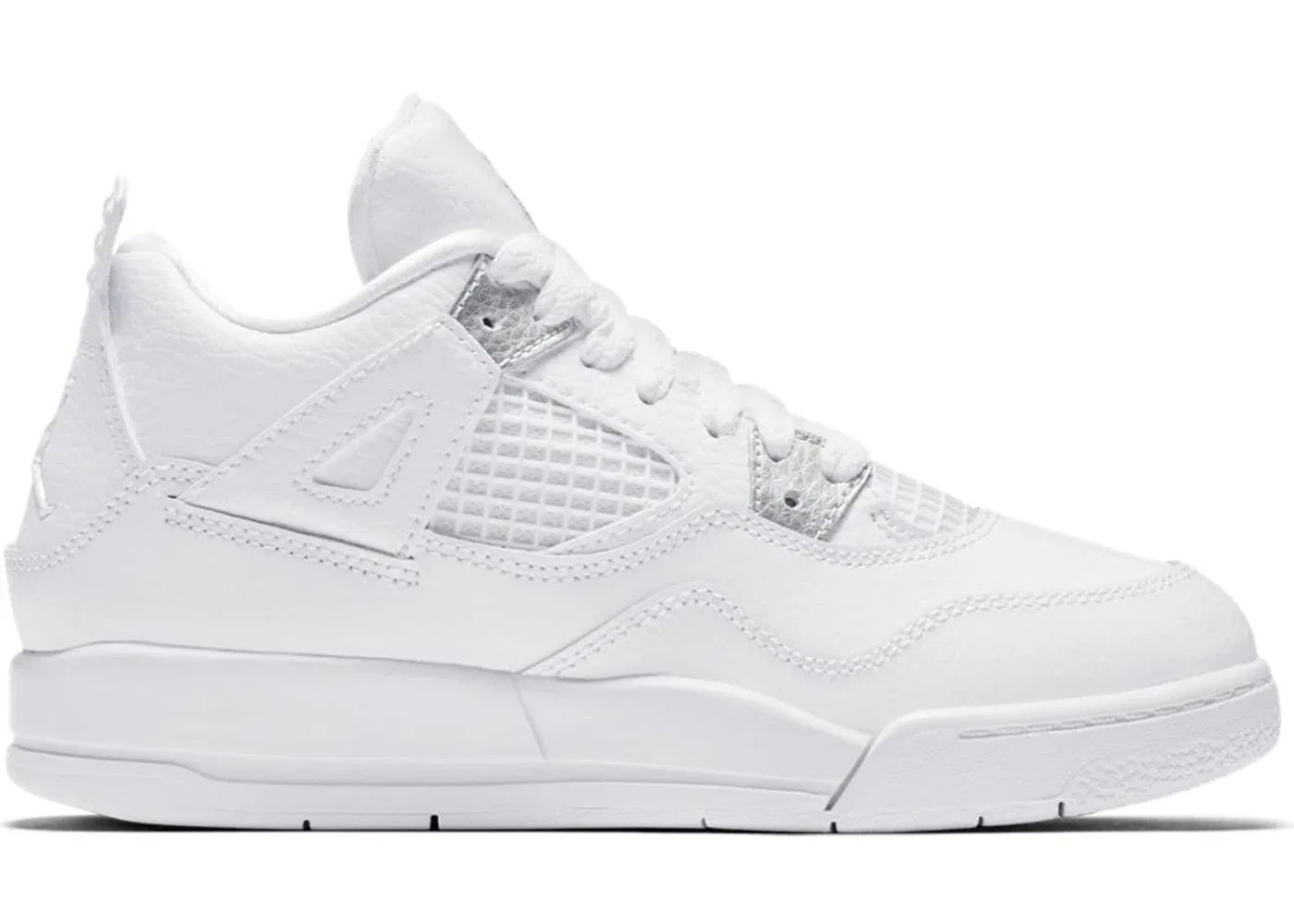 Детские кроссовки Lifestyle Jordan 4 Retro Jordan, White/Metallic Silver-Pure Platinum