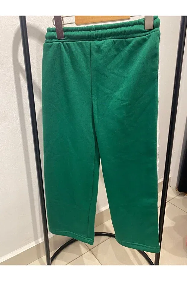 Детский комплект из футера с принтом Yazi detay tracksuit set Mama Choice, Green — фото 2