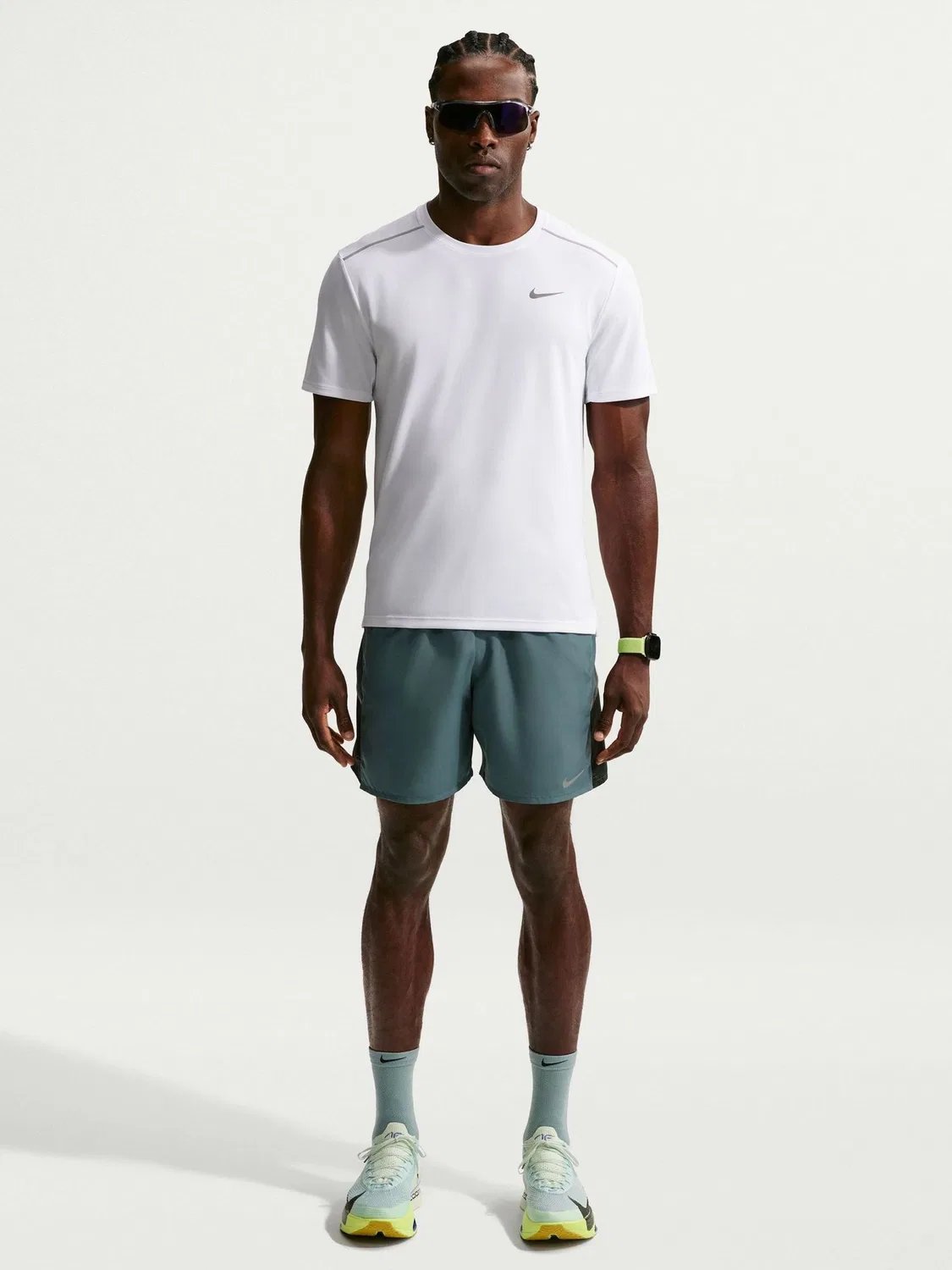 Шорты беговые Miler Dri-FIT Nike, Mineral Slate — фото 3