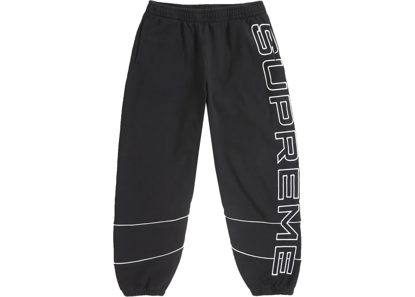 Мужские спортивные штаны с панелями Supreme, Black