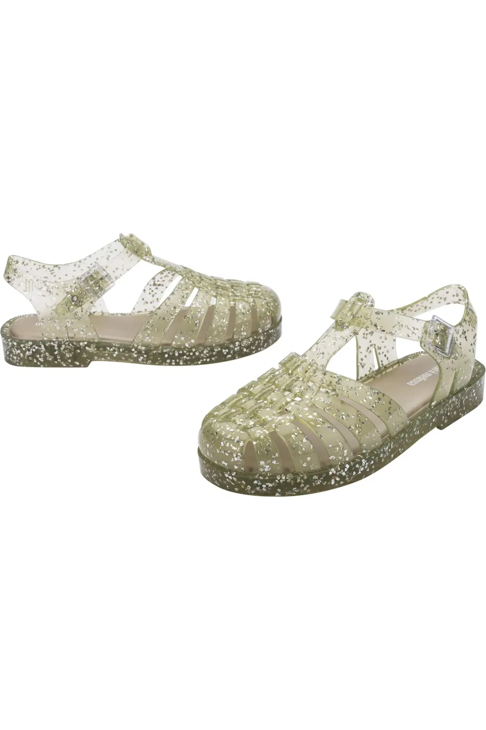 Детские сандалии рыбацкие глиттерные Possession Mini Melissa, Glitter Yellow — фото 3