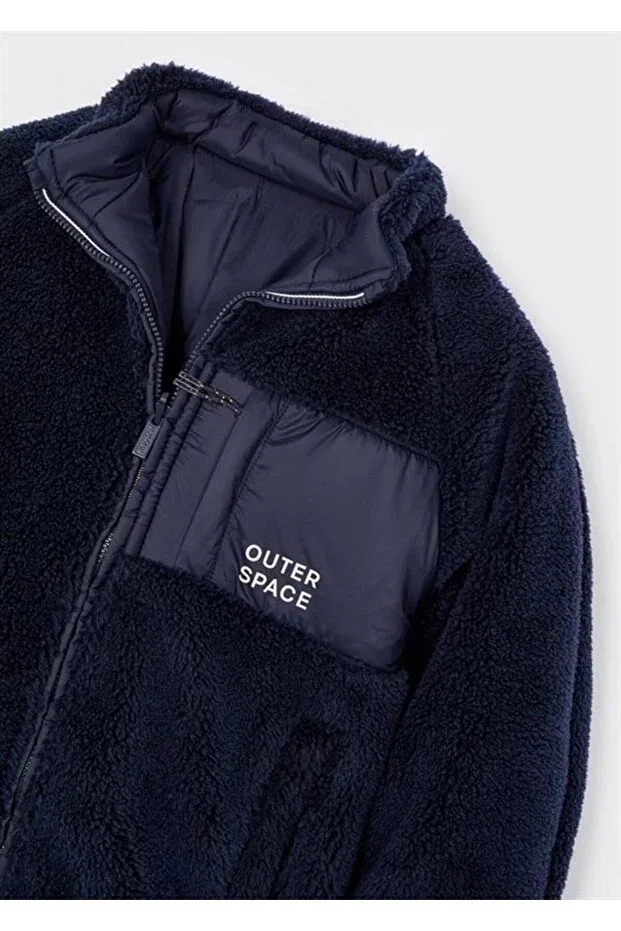 Детская куртка из флиса с двойным ворсом Mayoral, Navy Blue — фото 4