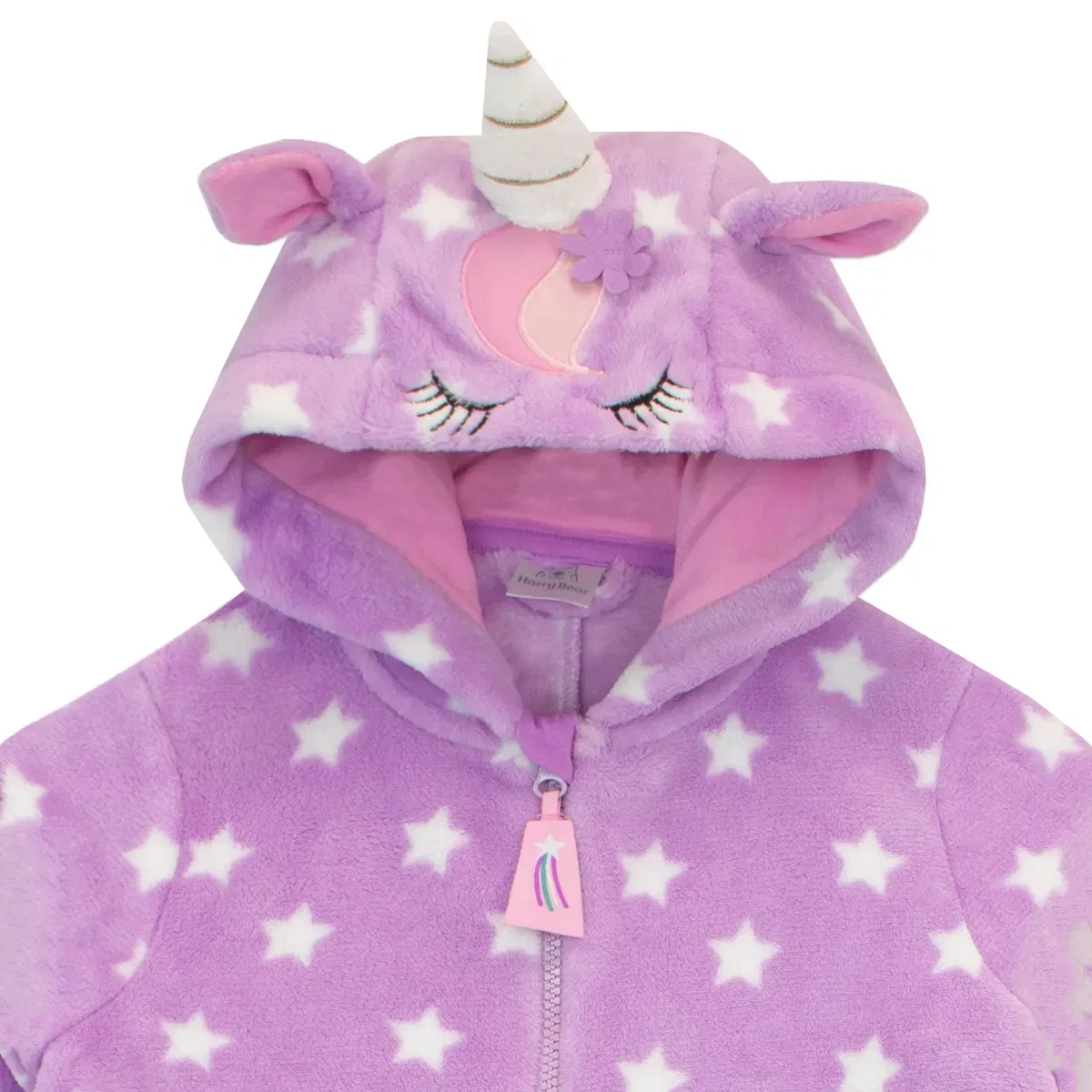 Детский комбинезон из флиса с принтом Unicorn, Harry Bear, Purple — фото 3