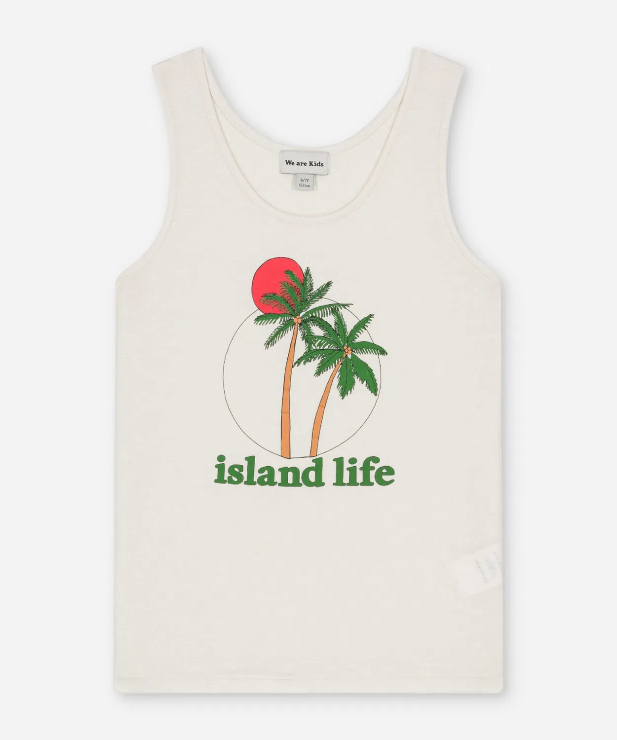 Детский топ без рукавов We are Kids Marcel White Coconut Island Life, Off White — фото 2