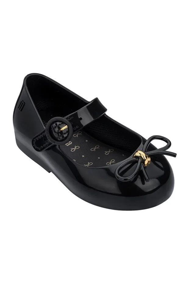 Детские балетки для девочек с липучкой Mini Melissa, Black