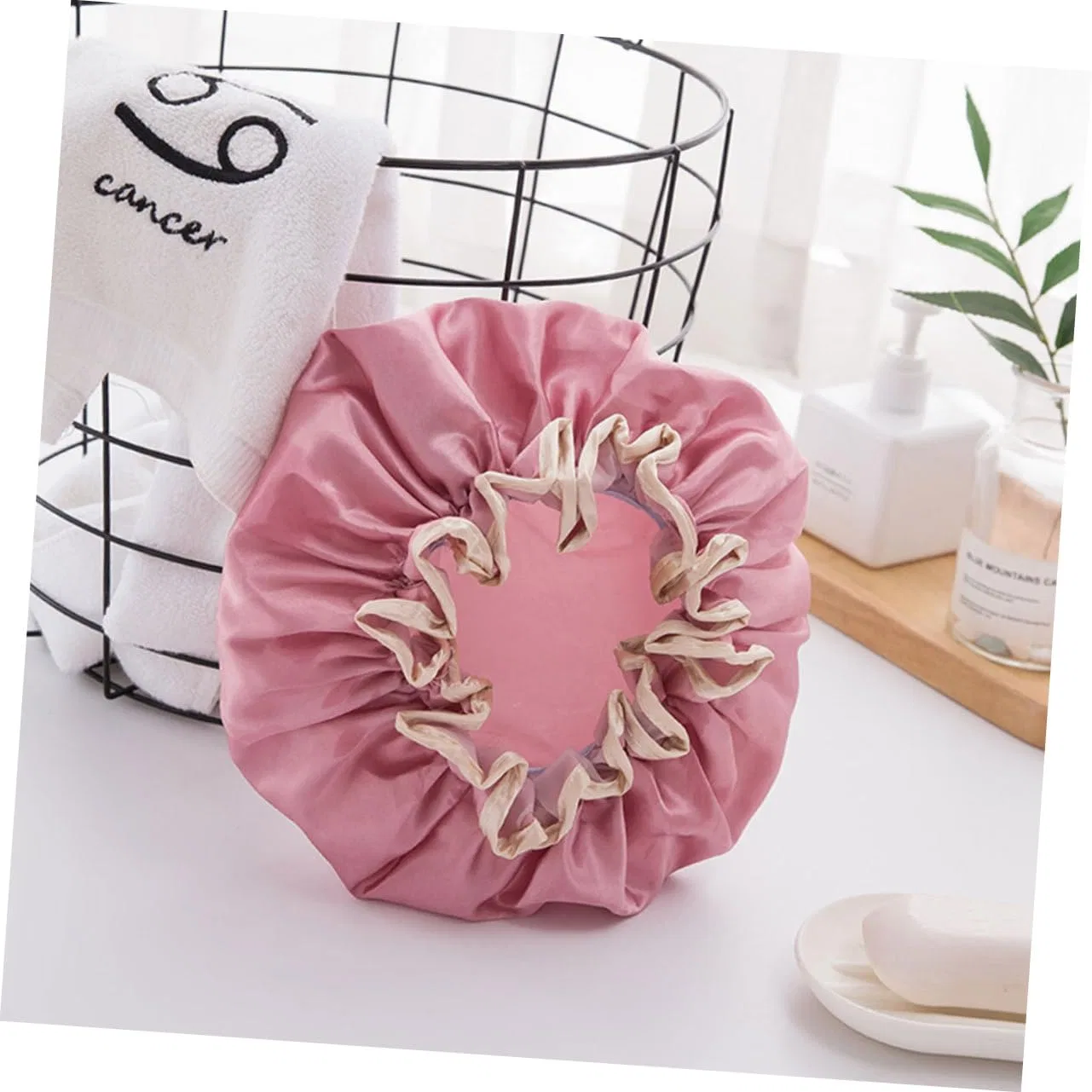 Шапочка для душа Pack of 10, Healvian, Assorted colours x 2 pieces, Pink Grey Red Blue — фото 3