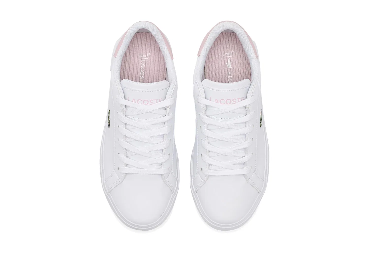 Кроссовки Powercourt (для маленьких и больших детей) Lacoste Kids, White/Light Pink — фото 3