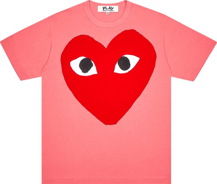 

Футболка Comme des Garçons PLAY Big Heart T-Shirt Pink, розовый