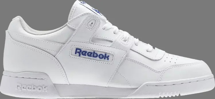 

Кроссовки Reebok Workout Plus, белый/темно-синий