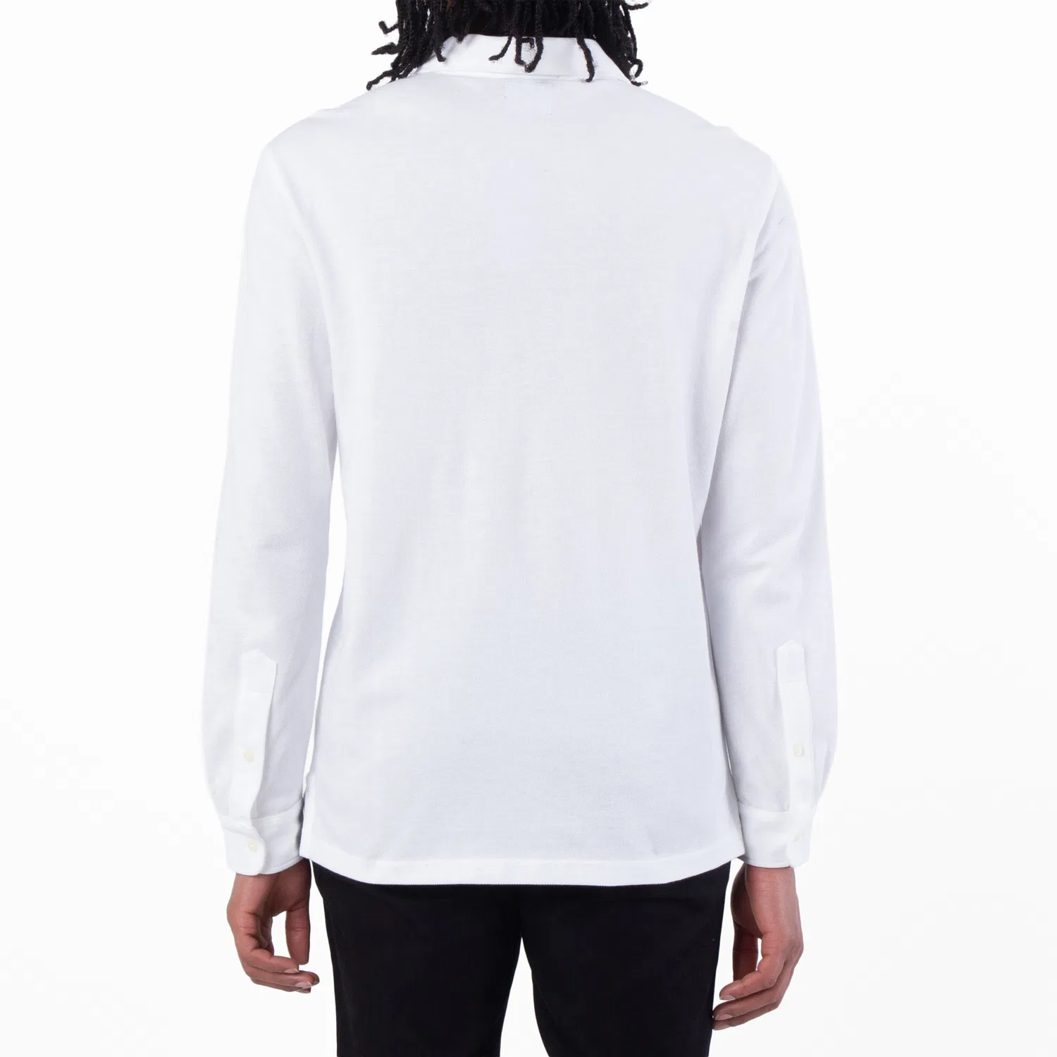 Поло с длинным рукавом Wimbledon Classic Fit Mesh Polo Shirt Polo Ralph Lauren, White — фото 3