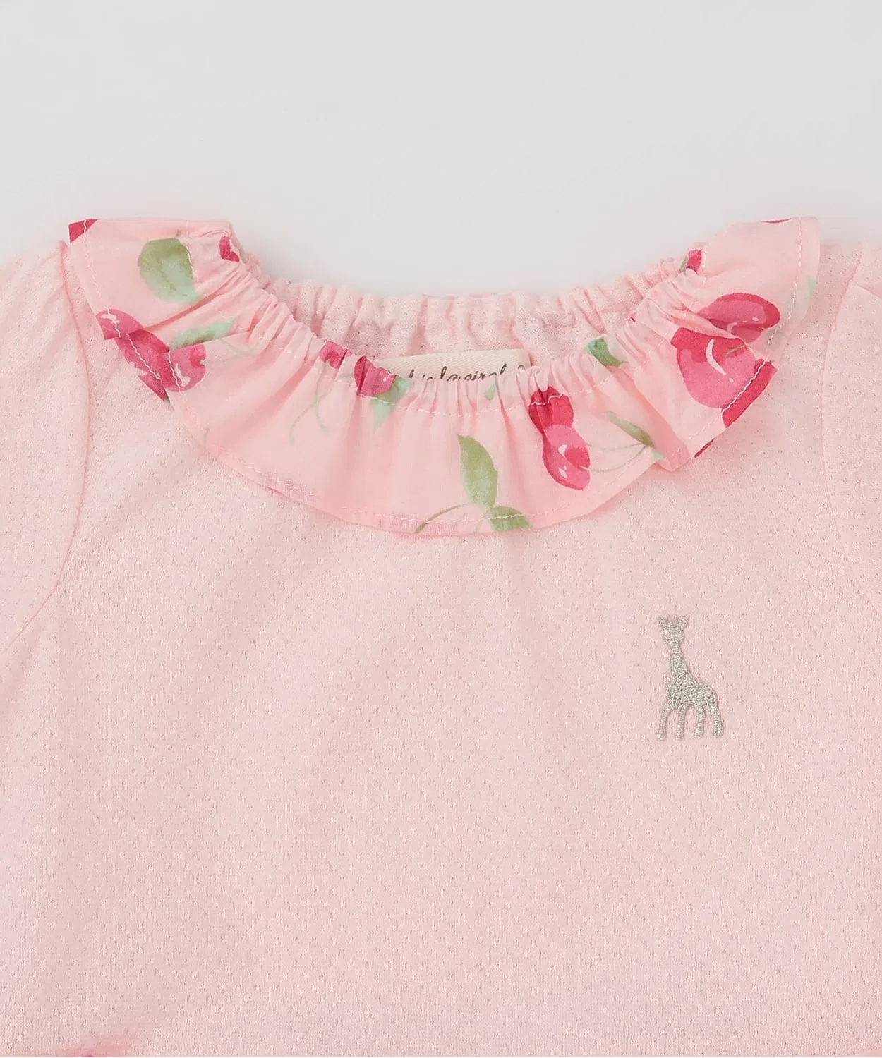 Детский комбинезон-боди с принтом Cherry Sophie la girafe, Розовый — фото 4